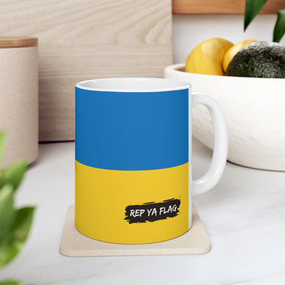 Ukraine Flag Coffee Tea Mug 11oz 15oz | Rep Ya Flag Ceramic Mug