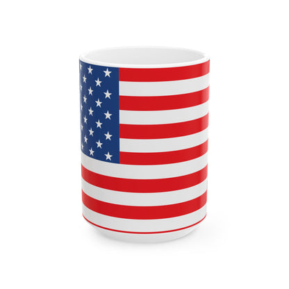 United States of America Flag Coffee Tea Mug 11oz 15oz | Rep Ya Flag Ceramic Mug