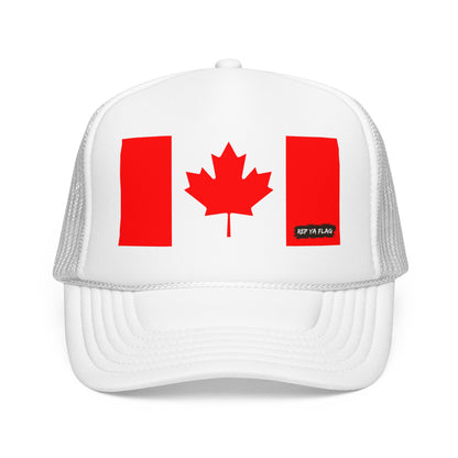 Canada Flag Foam Trucker Hat | Canadian Pride Snapback Cap | Rep Ya Flag