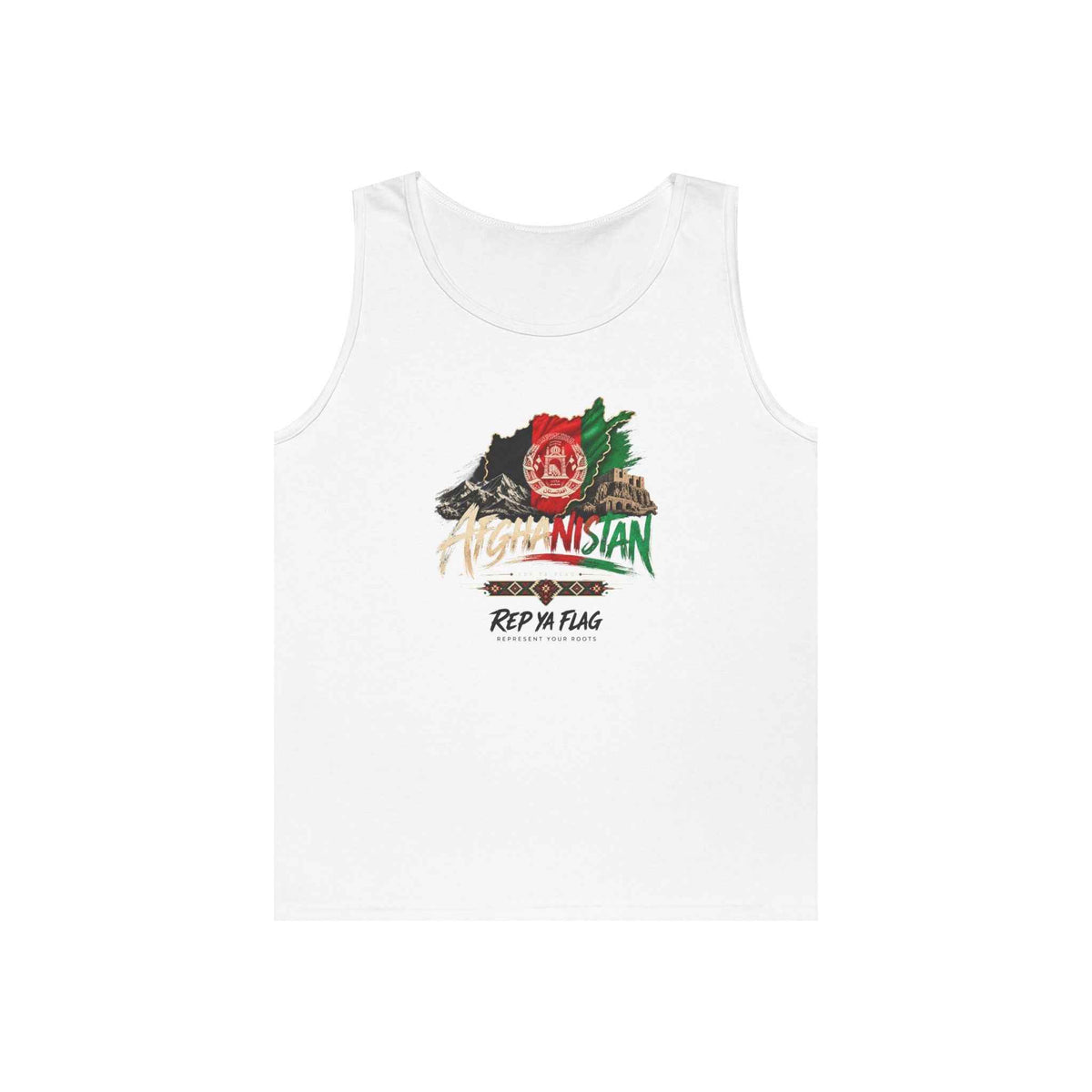 Afghanistan Flag Graphic Tank Top — 'Rep My Flag' Patriotic Design