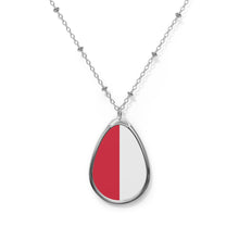 Poland Flag Oval Necklace | Polish Heritage Pendant | Rep Ya Flag