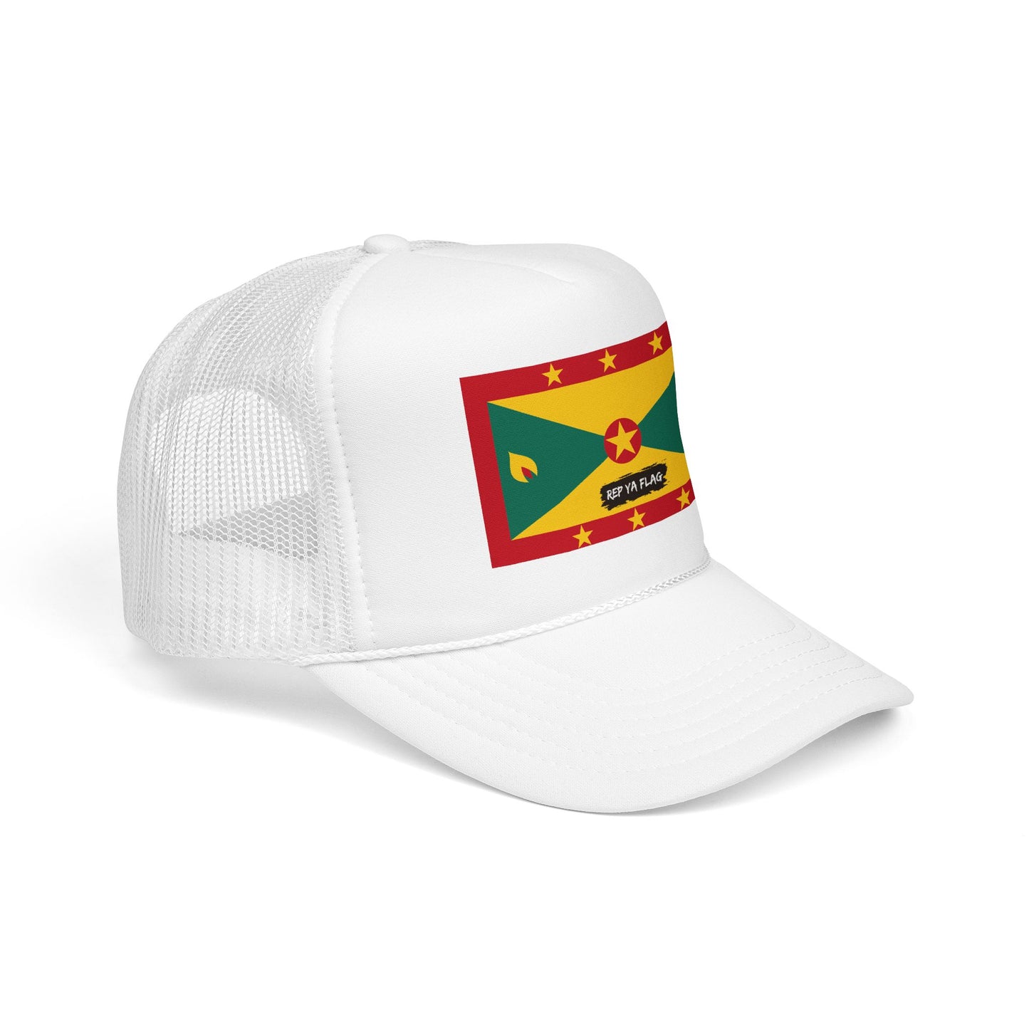 Grenada Flag Foam Trucker Hat | Grenadian Pride Snapback Cap | Rep Ya Flag