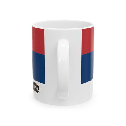 Serbia Flag Coffee Mug 11oz & 15oz | Serbian Heritage Ceramic Coffee Tea Mug | Rep Ya Flag