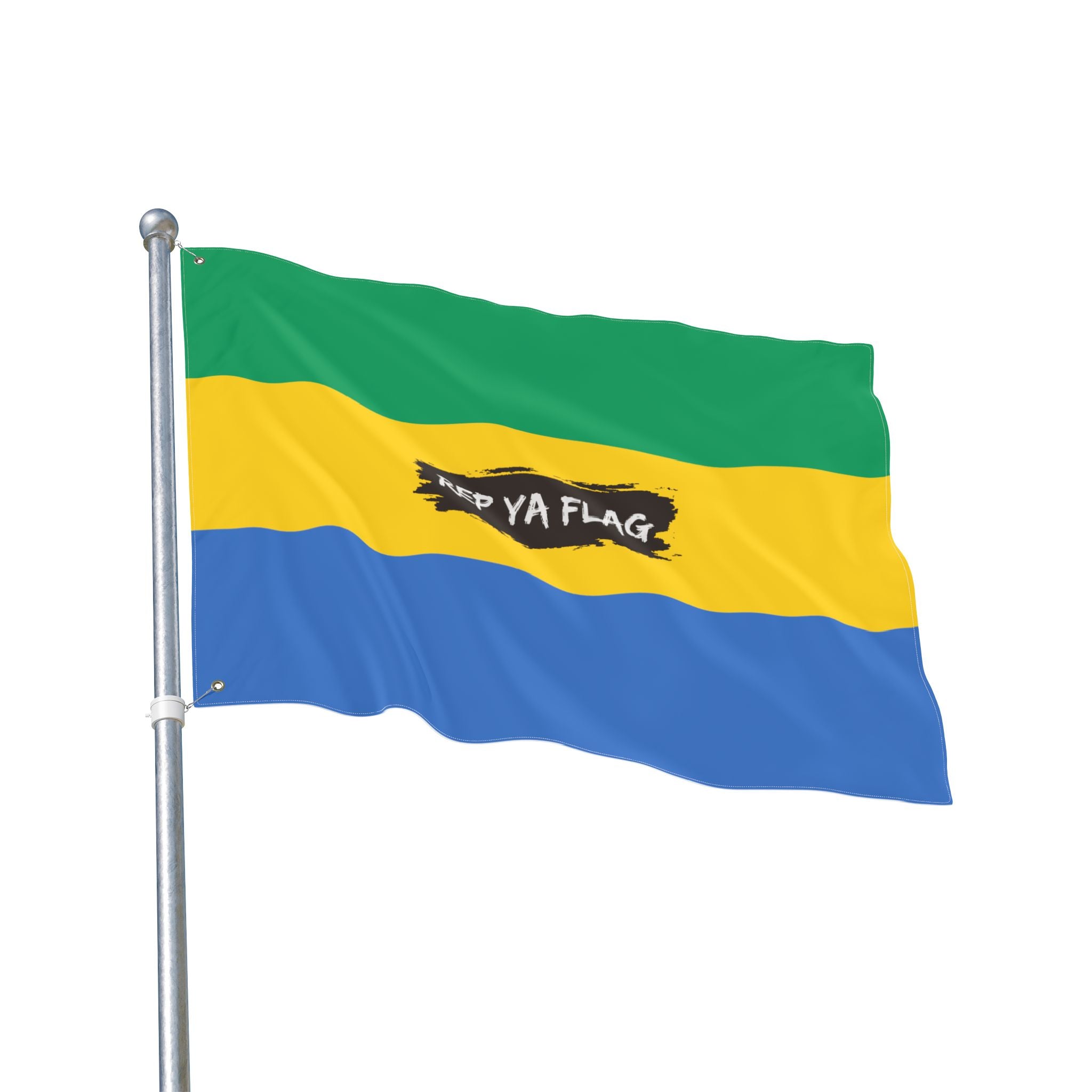 Gabon Flag Garden Banner | Double Sided Outdoor Flag | Rep Ya Flag
