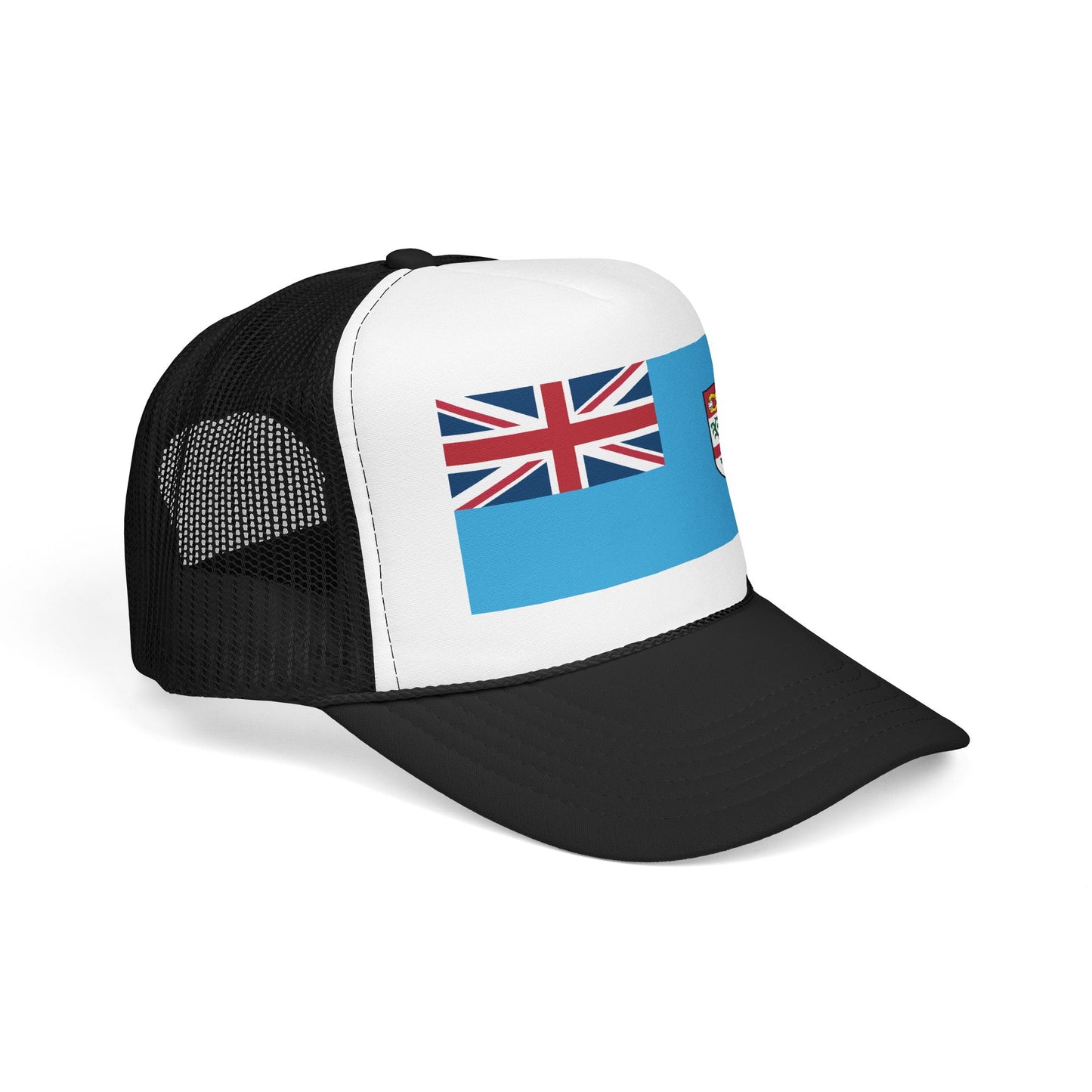 Fiji Flag Foam Trucker Hat | Fijian Pride Snapback Cap | Rep Ya Flag