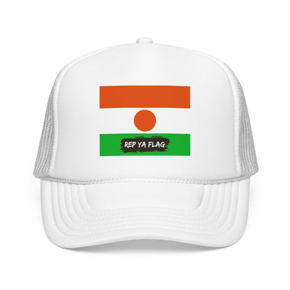 Niger Flag Foam Trucker Hat | Nigerien Pride Snapback Cap | Rep Ya Flag