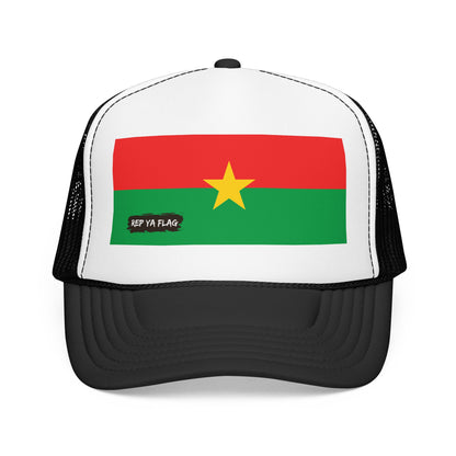 Burkina Faso Flag Foam Trucker Hat | Burkinabé Pride Snapback Cap | Rep Ya Flag