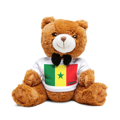 Senegal Flag Teddy Bear | Senegalese Plush Gift | Heritage Bear | Cultural Keepsake | Baby Gift Stuffed Animal | Rep Ya Flag