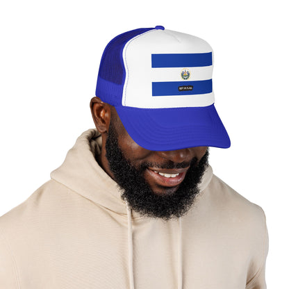 El Salvador Flag Foam Trucker Hat | Salvadoran Pride Snapback Cap | Rep Ya Flag