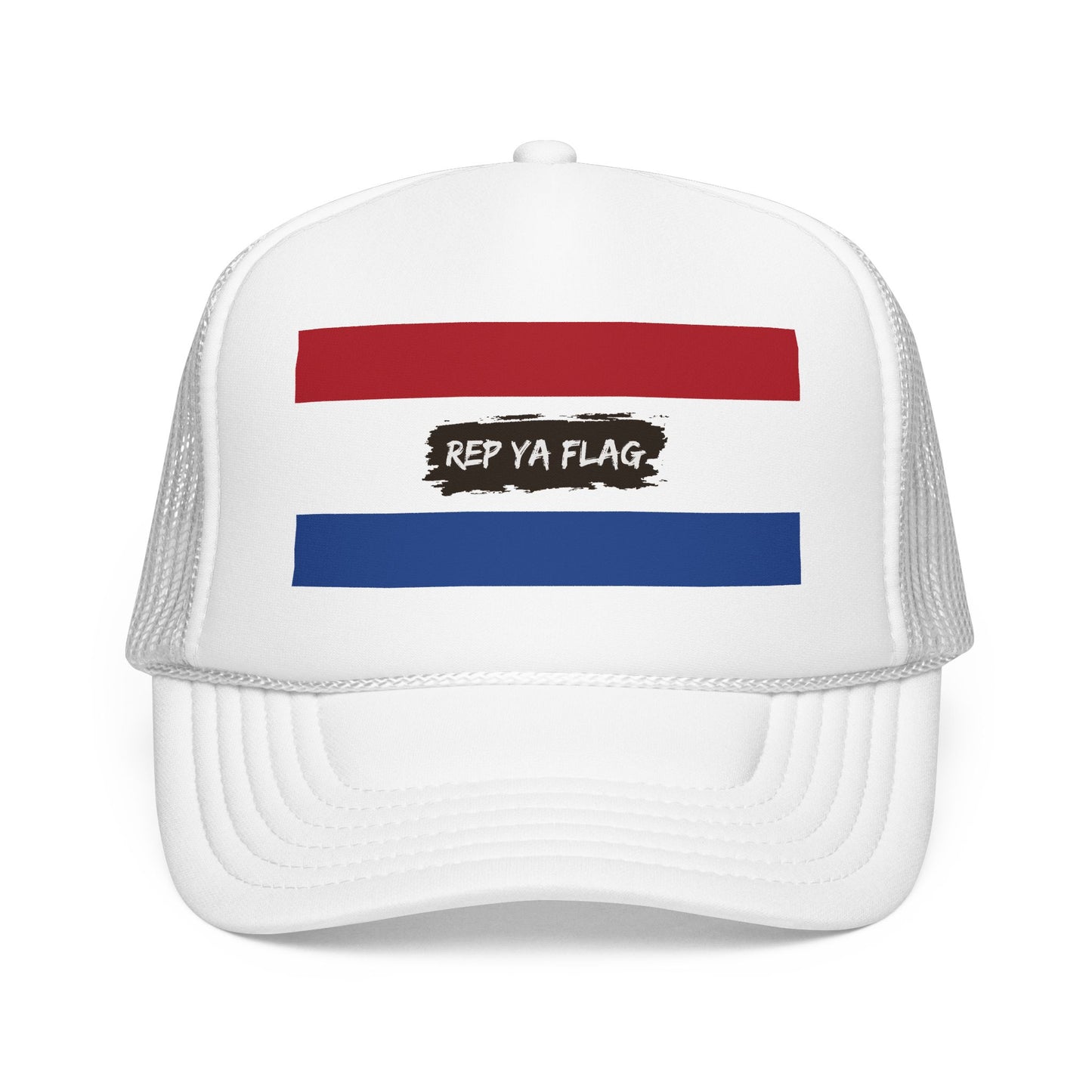 Netherlands Flag Foam Trucker Hat | Dutch Pride Snapback Cap | Rep Ya Flag
