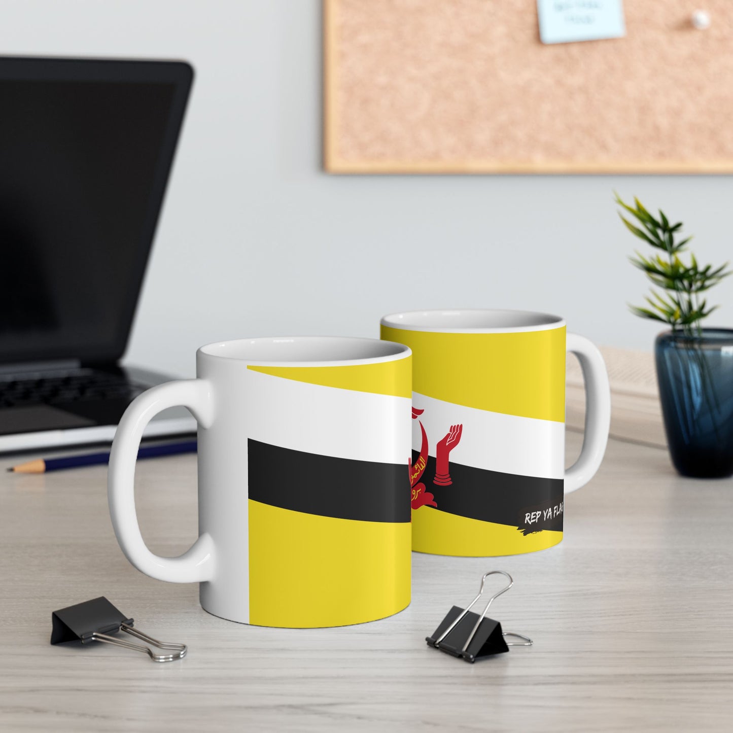 Brunei Flag Coffee Tea Mug 11oz 15oz | Rep Ya Flag Ceramic Mug