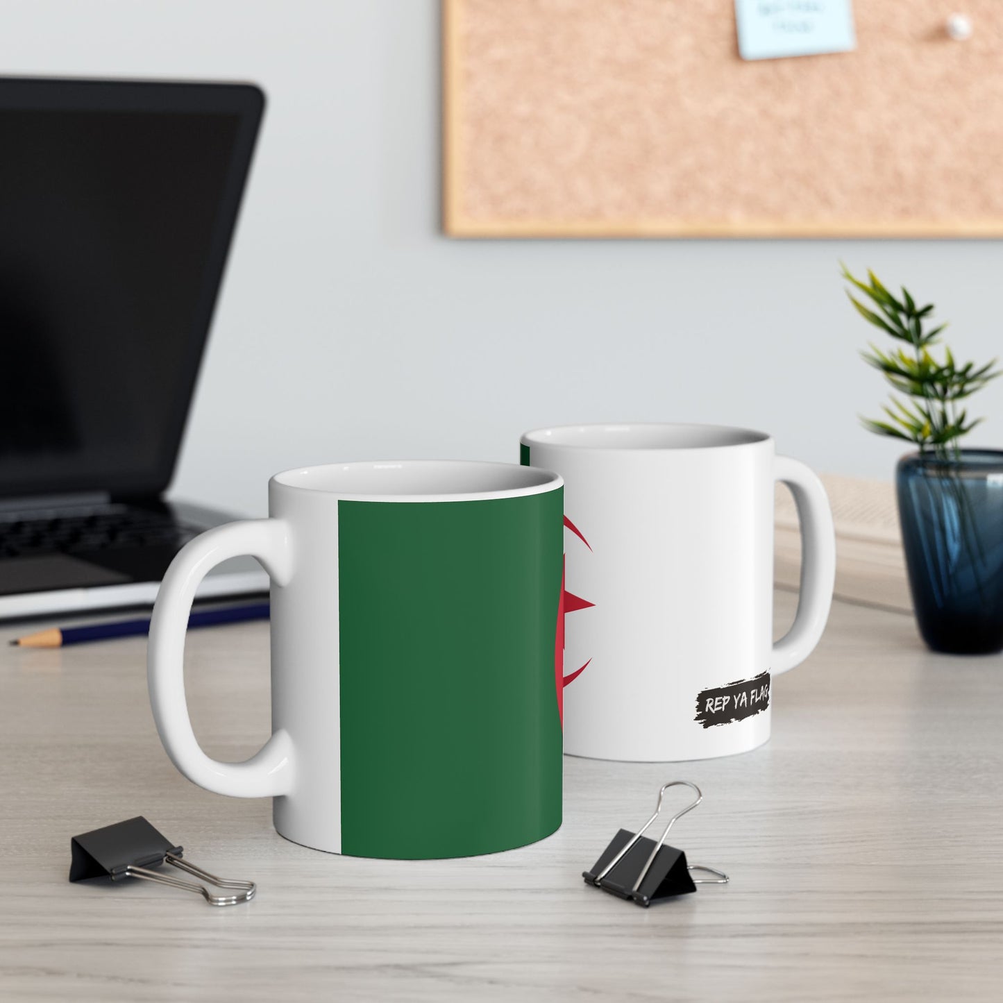Algeria Flag Coffee Mug | Algerian Pride Ceramic Tea Mug 11oz & 15oz | Rep Ya Flag