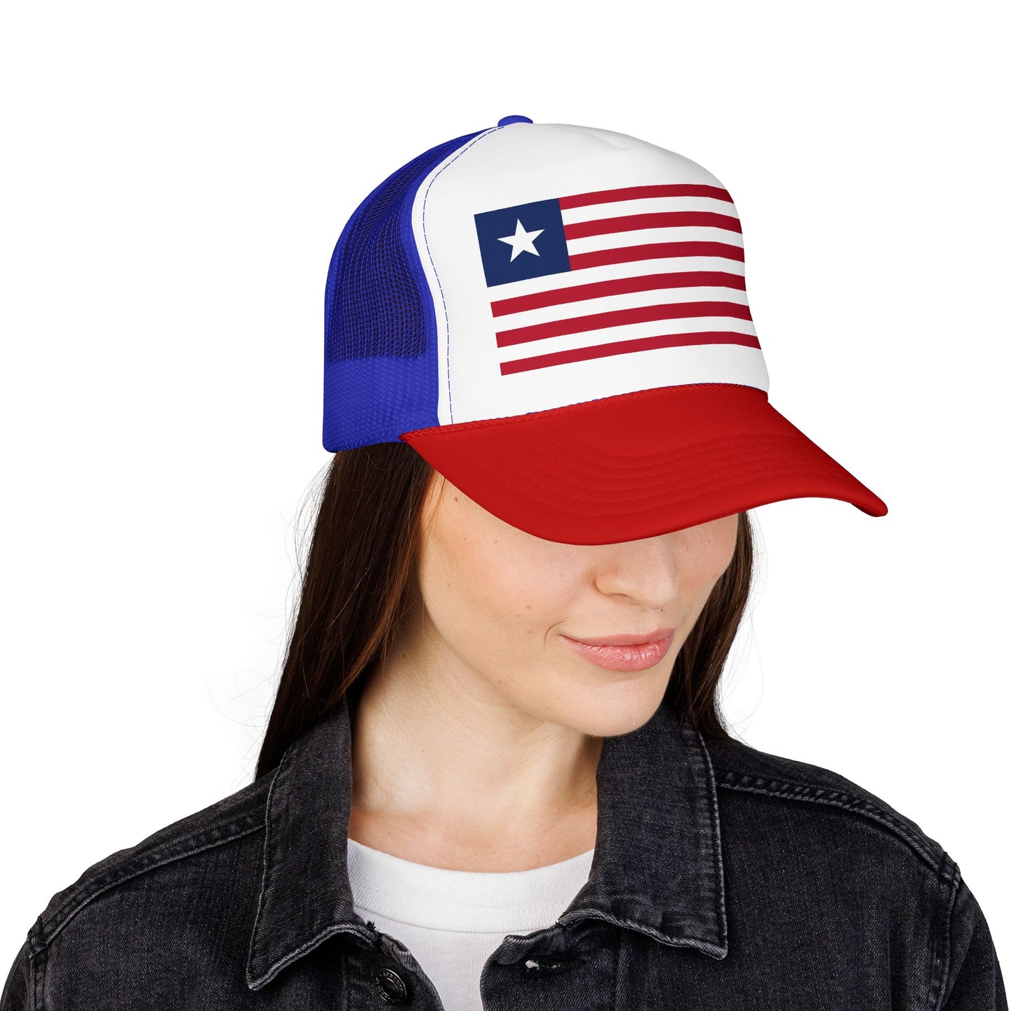 Liberia Flag Foam Trucker Hat | Liberian Pride Snapback Cap | Rep Ya Flag