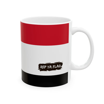 Yemen Flag Mug Ceramic Coffee Cup | 11oz 15oz | Rep Ya Flag