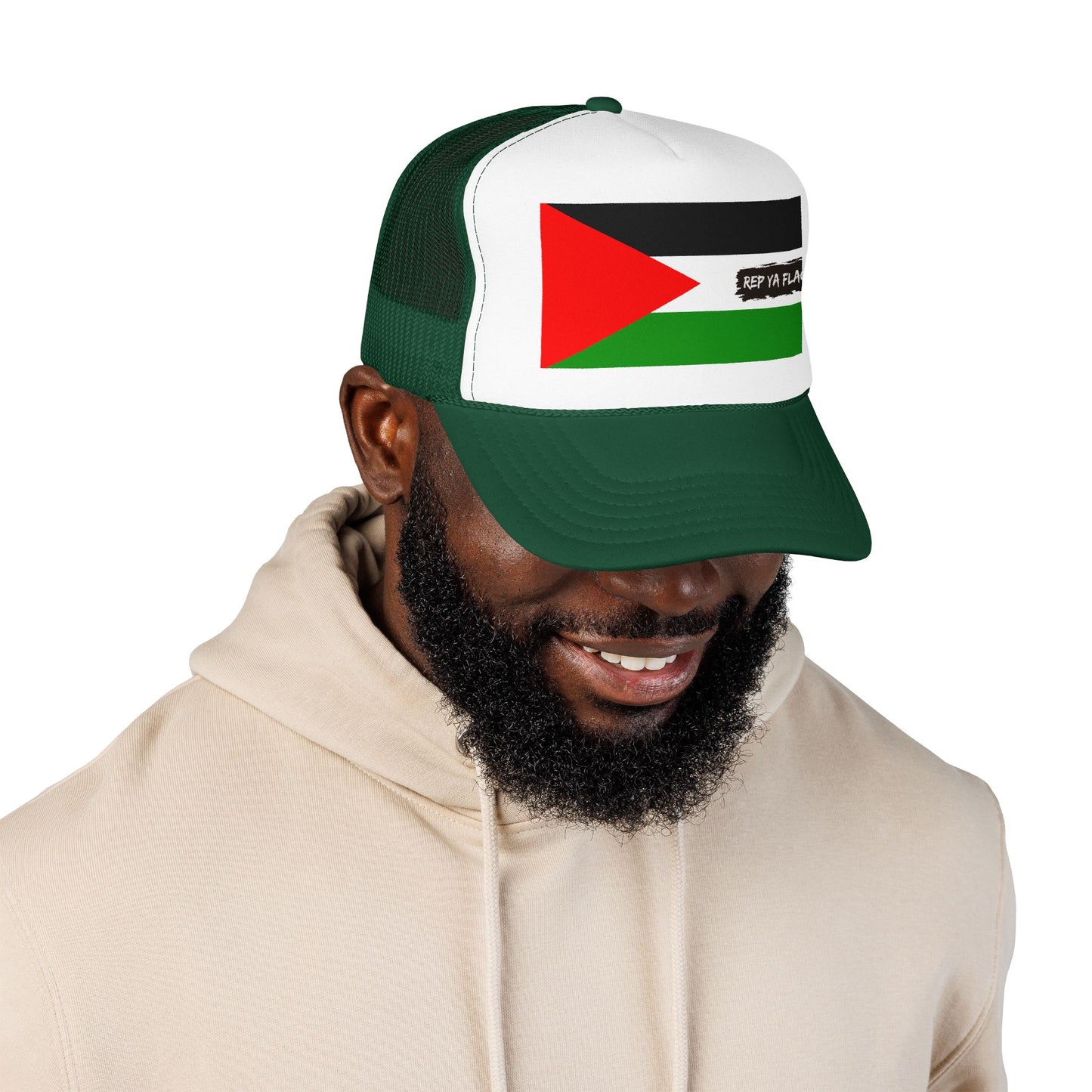 Palestine Flag Foam Trucker Hat | Palestinian Pride Snapback Cap | Rep Ya Flag