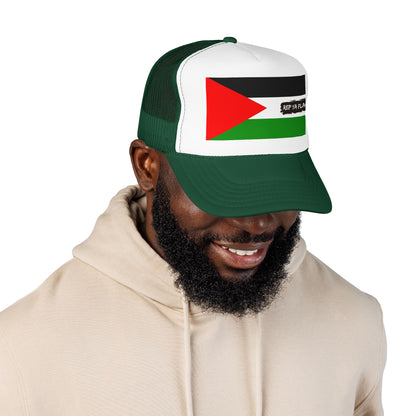 Palestine Flag Foam Trucker Hat | Palestinian Pride Snapback Cap | Rep Ya Flag