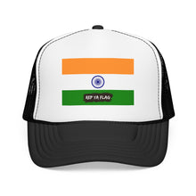 India Flag Foam Trucker Hat | Indian Pride Snapback Cap | Rep Ya Flag