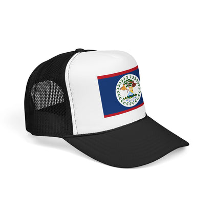 Belize Flag Foam Trucker Hat | Belizean Pride Snapback Cap | Rep Ya Flag