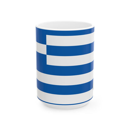 Greece Flag Coffee Tea Mug 11oz 15oz | Rep Ya Flag Ceramic Mug