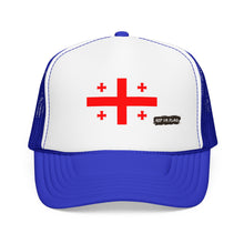Georgia Flag Foam Trucker Hat | Georgian Pride Snapback Cap | Rep Ya Flag