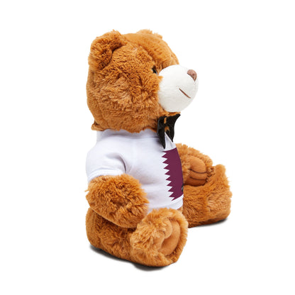 Qatar Flag Teddy Bear | Qatari Heritage Plush Gift | Rep Ya Flag