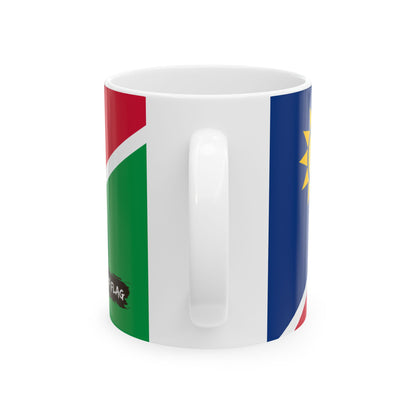 Namibia Flag Coffee Tea Mug 11oz 15oz | Rep Ya Flag Ceramic Mug