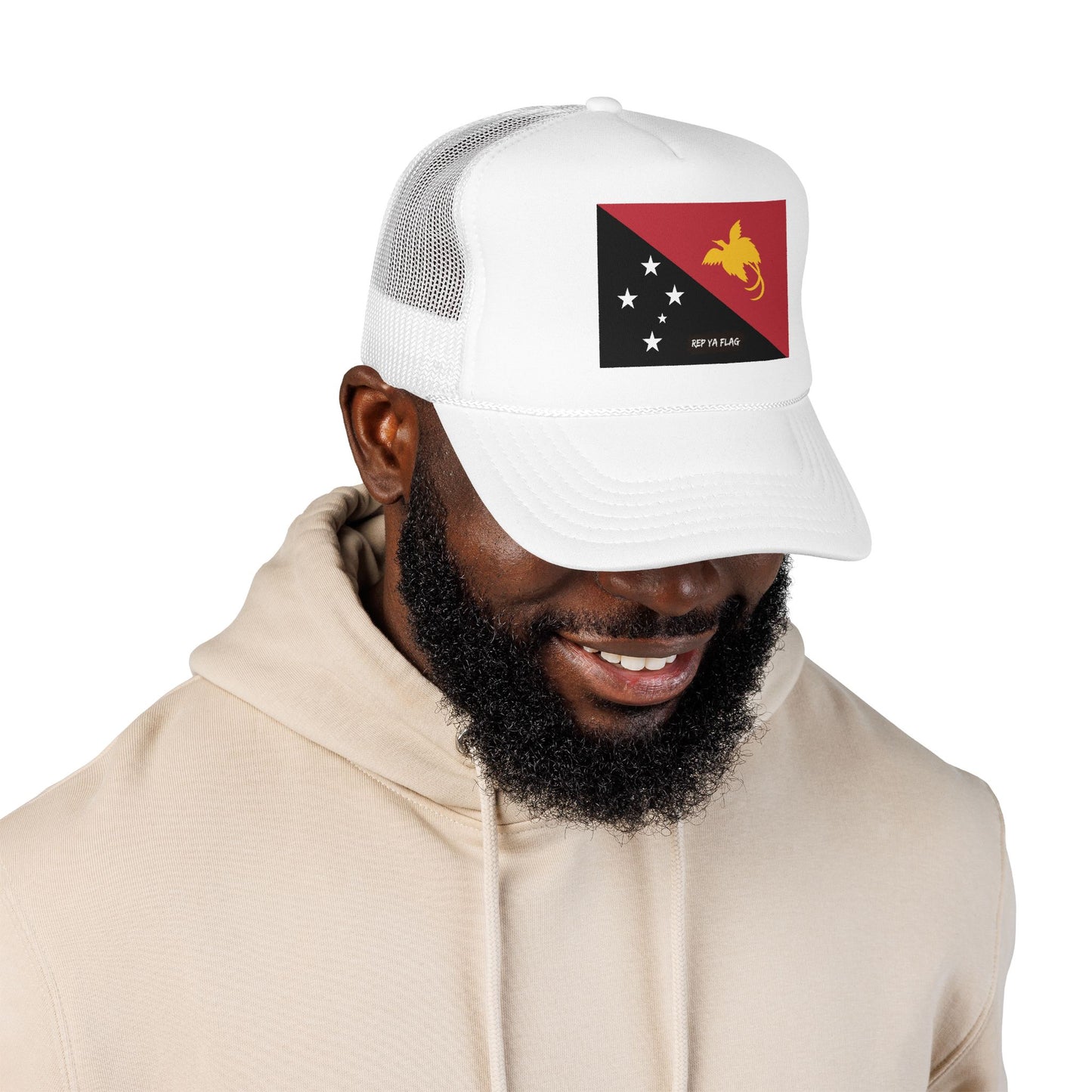 Papua New Guinea Flag Foam Trucker Hat | Papua New Guinean Pride Snapback Cap | Rep Ya Flag