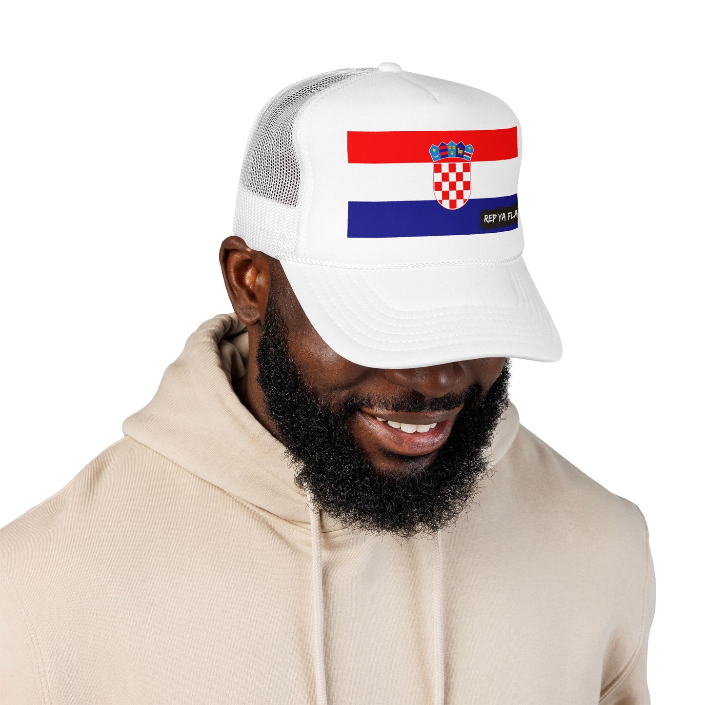 Croatia Flag Foam Trucker Hat | Croatian Pride Snapback Cap | Rep Ya Flag