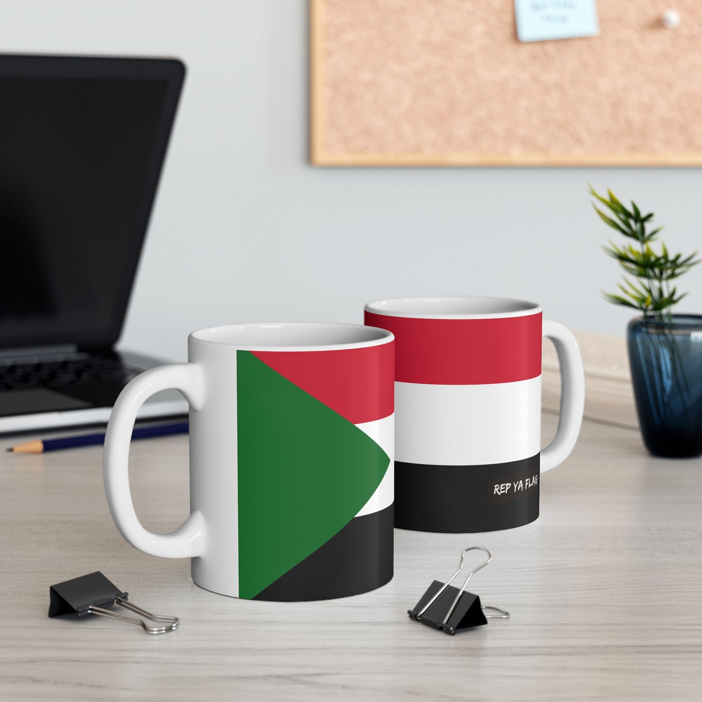 Sudan Flag Coffee Tea Mug 11oz 15oz | Rep Ya Flag Ceramic Mug