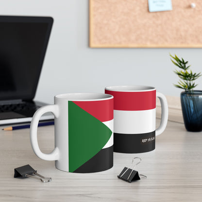Sudan Flag Coffee Tea Mug 11oz 15oz | Rep Ya Flag Ceramic Mug