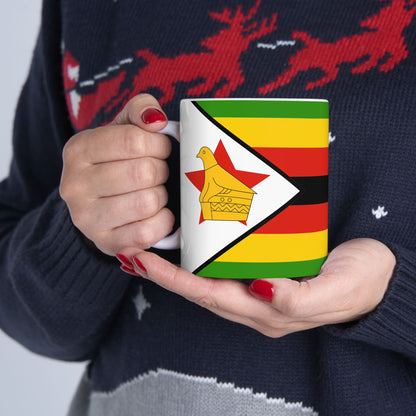 Zimbabwe Flag Mug Ceramic Coffee Cup | 11oz 15oz | Rep Ya Flag