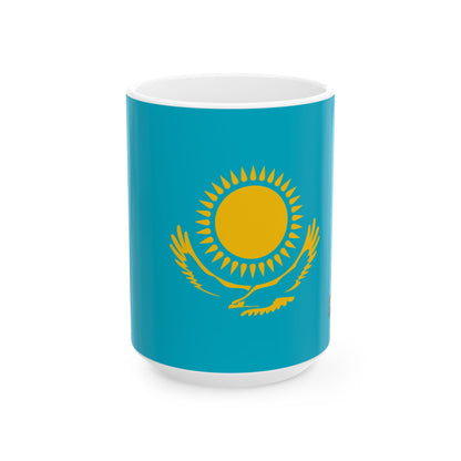 Kazakhstan Flag Coffee Tea Mug 11oz 15oz | Rep Ya Flag Ceramic Mug