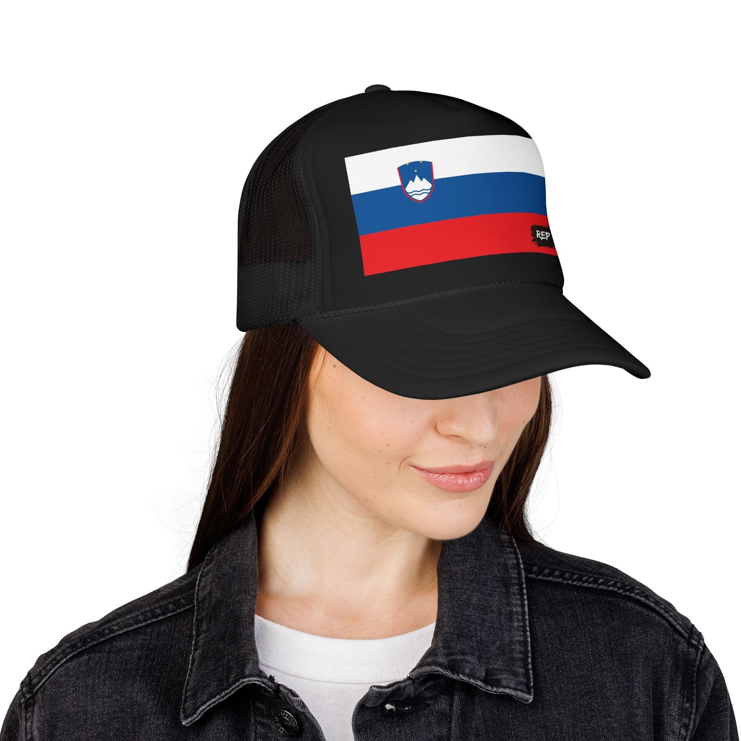 Slovenia Flag Foam Trucker Hat | Slovenian Pride Snapback Cap | Rep Ya Flag