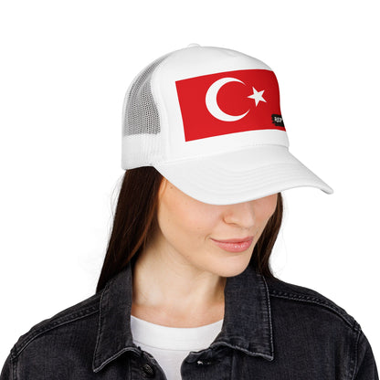 Turkey Flag Foam Trucker Hat | Rep Ya Flag design