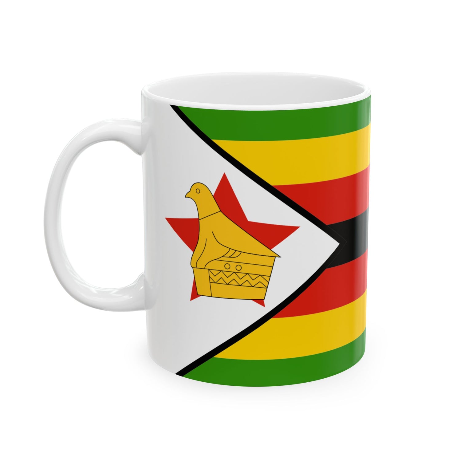 Zimbabwe Flag Mug Ceramic Coffee Cup | 11oz 15oz | Rep Ya Flag