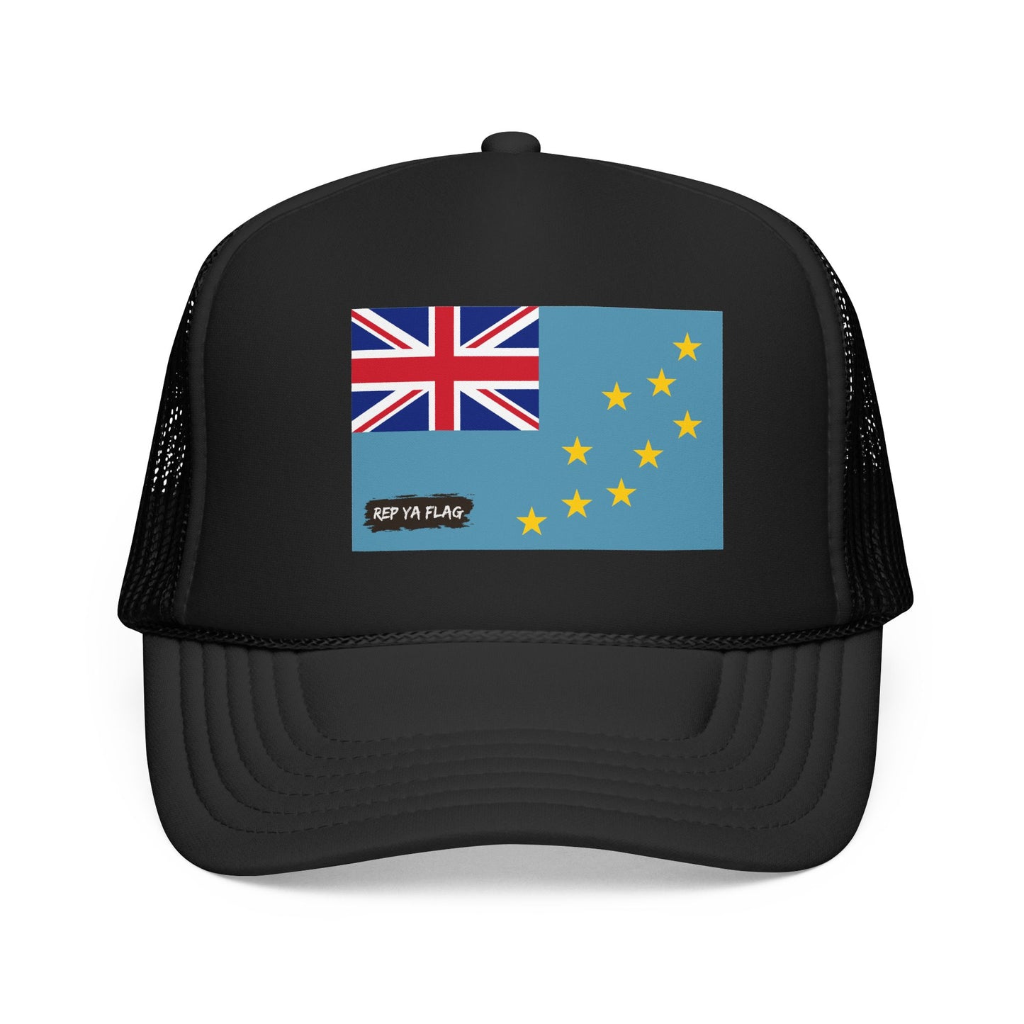 Tuvalu Flag Foam Trucker Hat | Rep Ya Flag design