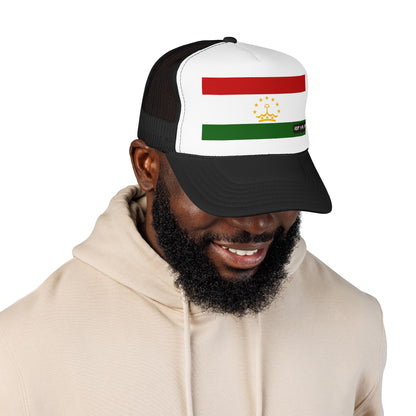 Tajikistan Flag Foam Trucker Hat | Rep Ya Flag design