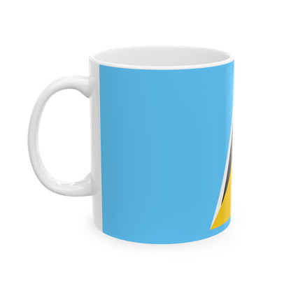 Saint Lucia Flag Coffee Tea Mug 11oz 15oz | Rep Ya Flag Ceramic Mug