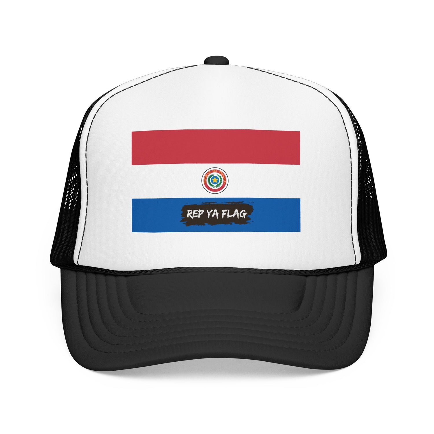 Paraguay Flag Foam Trucker Hat | Paraguayan Pride Snapback Cap | Rep Ya Flag