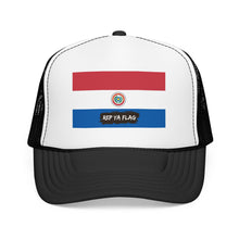 Paraguay Flag Foam Trucker Hat | Paraguayan Pride Snapback Cap | Rep Ya Flag
