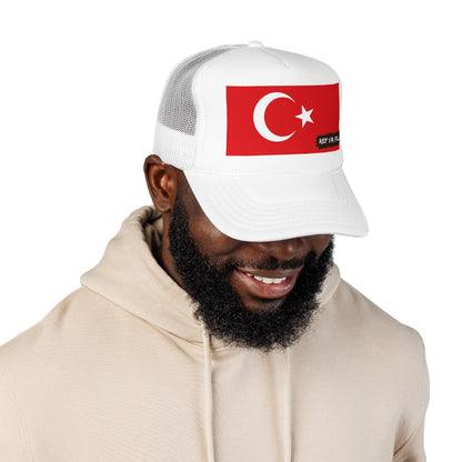 Turkey Flag Foam Trucker Hat | Rep Ya Flag design