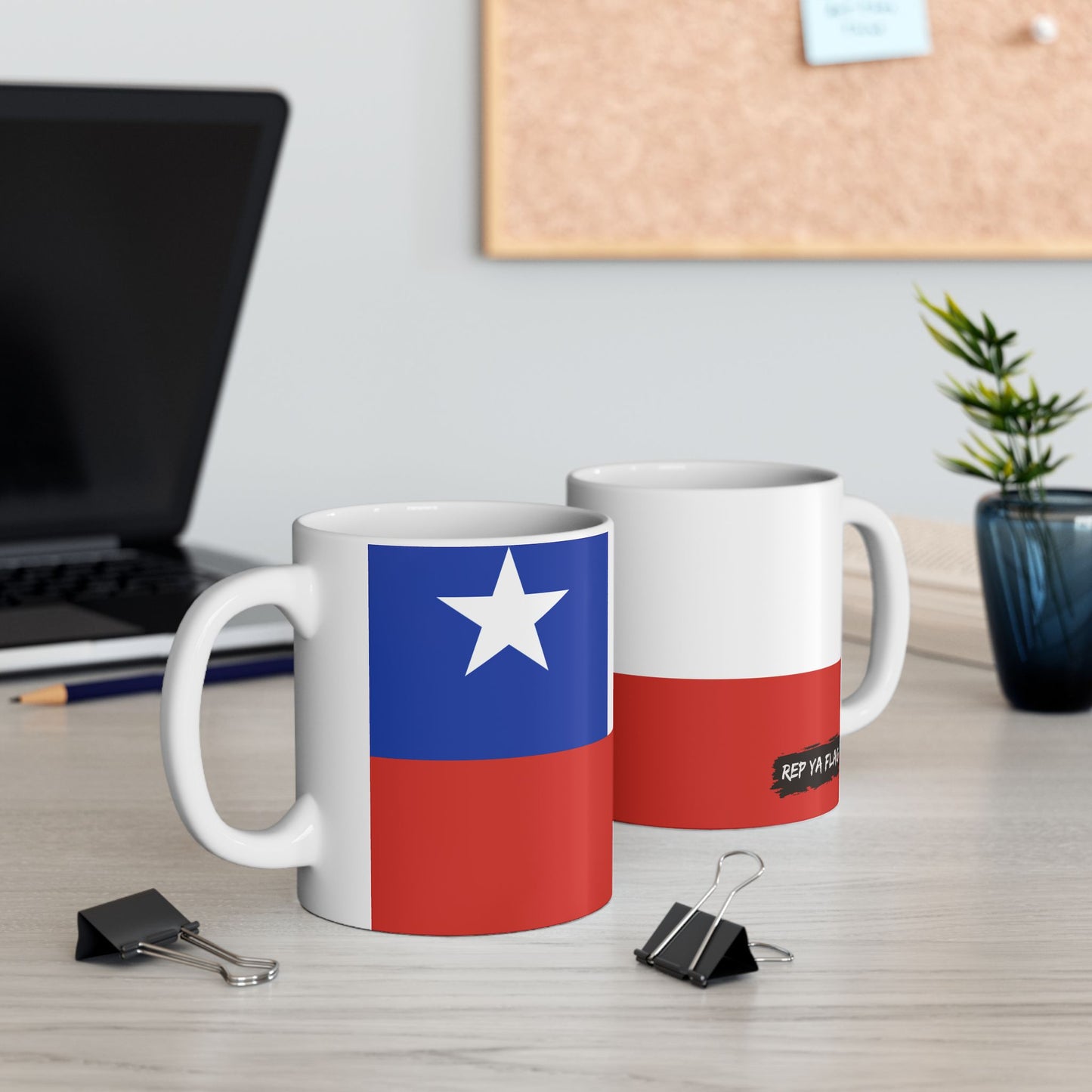 Chile Flag Coffee Tea Mug 11oz 15oz | Chilean Heritage Mug | Rep Ya Flag