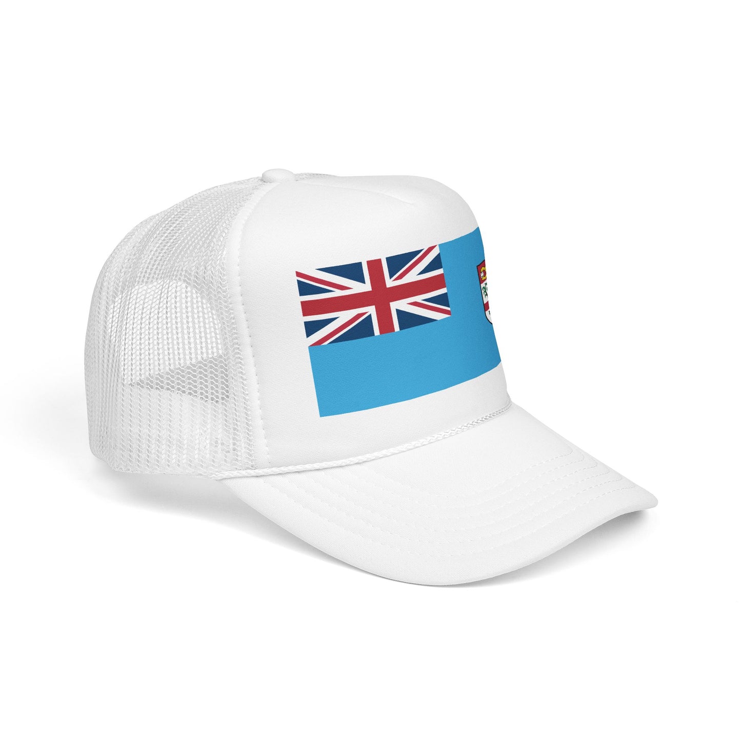 Fiji Flag Foam Trucker Hat | Fijian Pride Snapback Cap | Rep Ya Flag