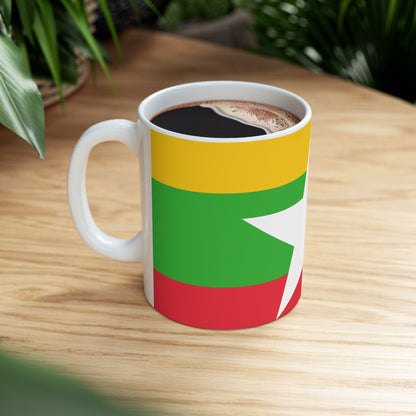 Myanmar Flag Coffee Tea Mug 11oz 15oz | Rep Ya Flag Ceramic Mug