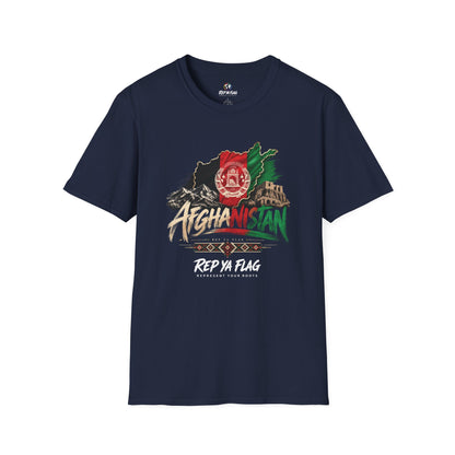 Afghanistan Map Flag T-Shirt — Vintage Afghan Emblem Tee