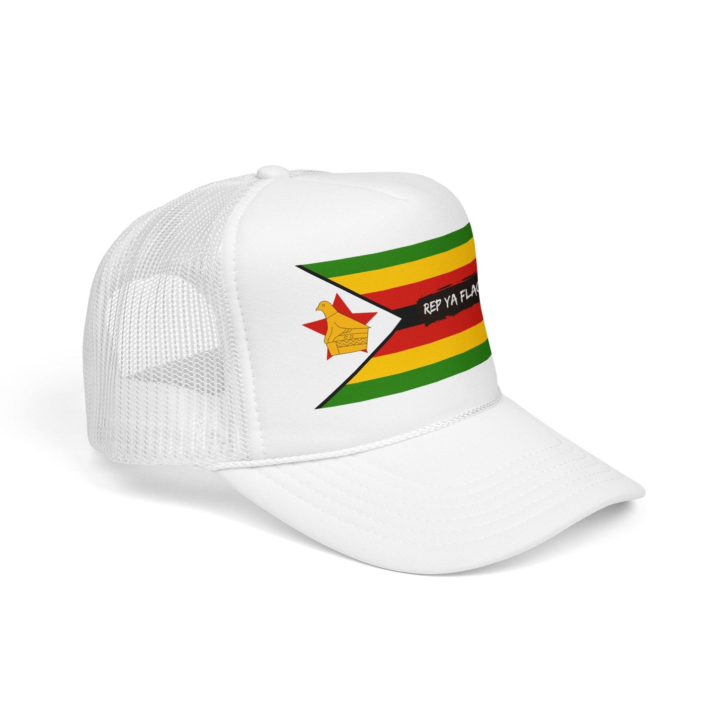 Zimbabwe Flag Foam Trucker Hat | Rep Ya Flag design