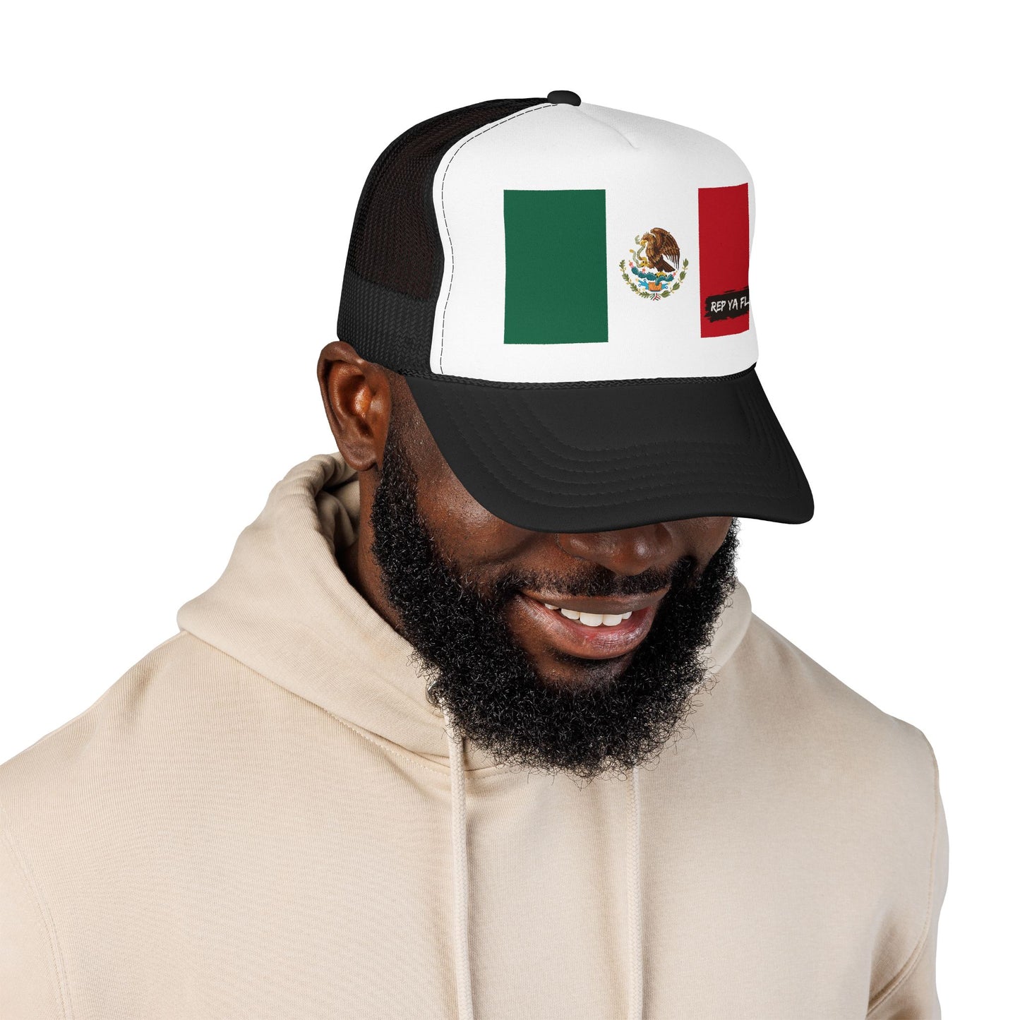 Mexico Flag Foam Trucker Hat | Mexican Pride Snapback Cap | Rep Ya Flag