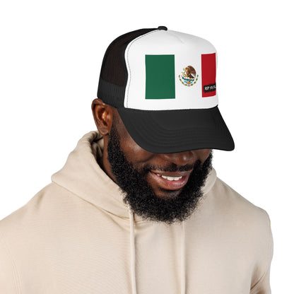 Mexico Flag Foam Trucker Hat | Mexican Pride Snapback Cap | Rep Ya Flag