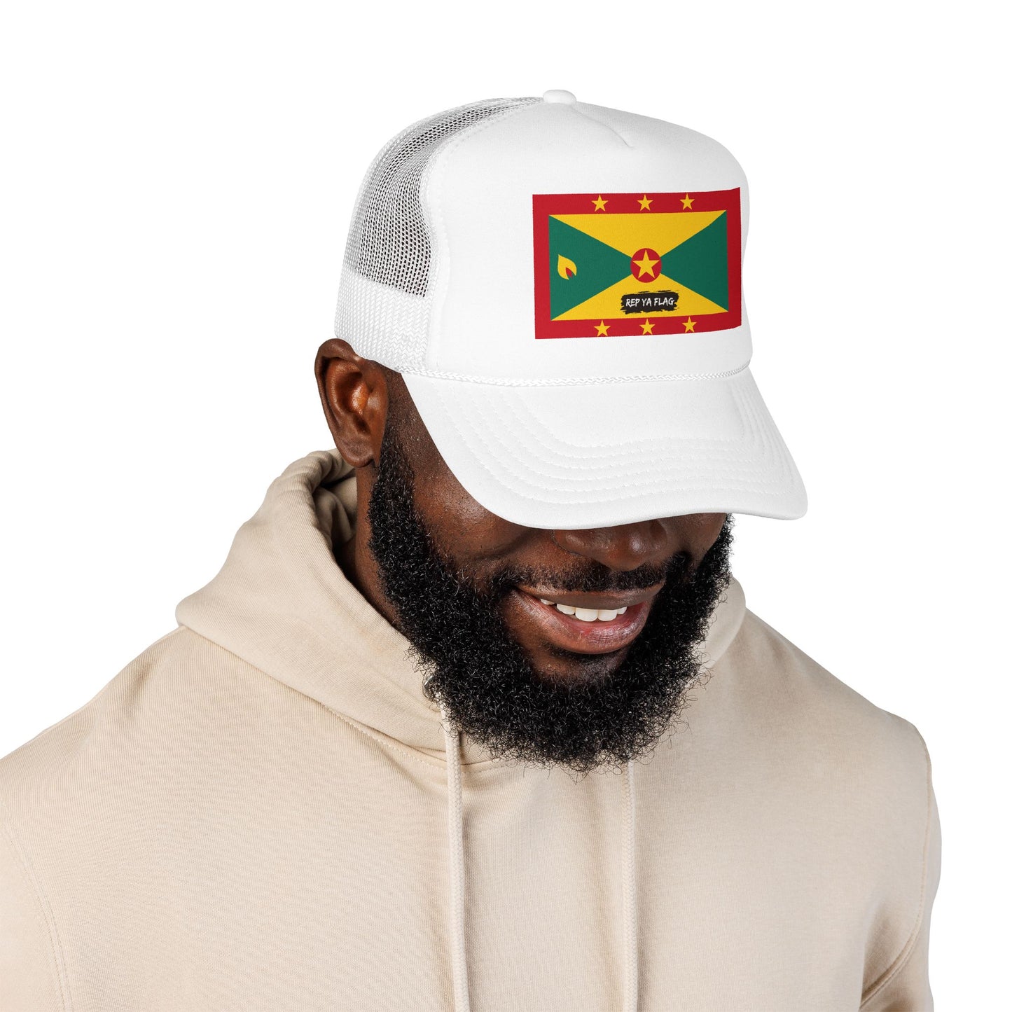 Grenada Flag Foam Trucker Hat | Grenadian Pride Snapback Cap | Rep Ya Flag