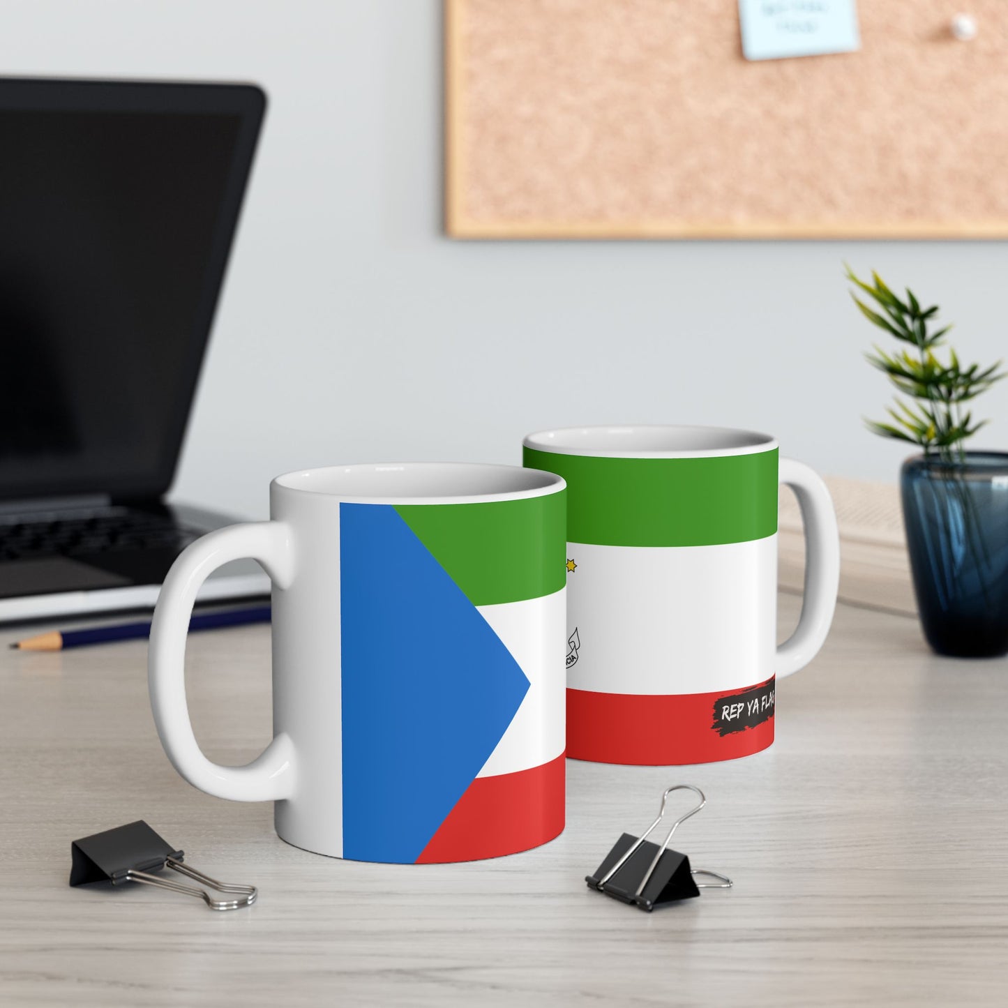 Equatorial Guinea Flag Coffee Tea Mug 11oz 15oz | Rep Ya Flag Ceramic Mug